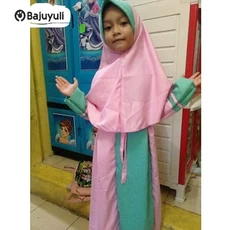 Jual Baju Muslim Anak Perempuan Lucu Polos Tanggung