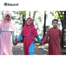 Gamis Anak Warna Hijau Botol Lebaran Ecer