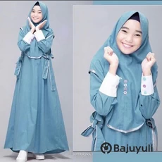 Jual Baju Muslim Anak Perempuan Lucu Polos Tanggung