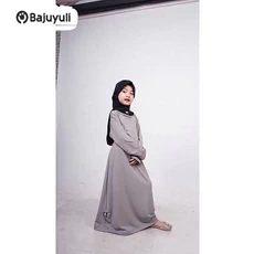 Gamis Anak Warna Navy Ngaji Umur 6 Tahun