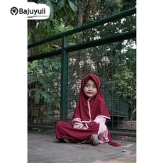Gamis Hitam Anak Perempuan Lebaran Anak Tanggung