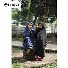 Gamis Anak Warna Navy SMP Umur 9 Tahun