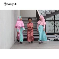 Gamis Anak Hijau Botol Murah Umur 10 Tahun