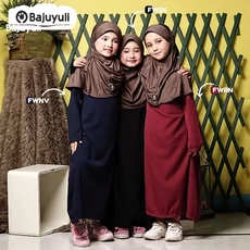 Gamis Anak Warna Navy Polos Terbaru