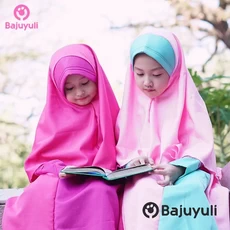 Gamis Anak Kombinasi Kotak SMP Umur 7 Tahun