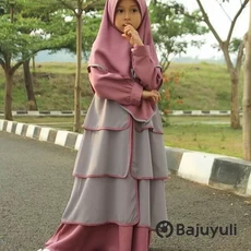 Jilbab Anak Syari TPA Umur 9 Tahun