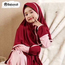 Gamis Susun Anak Niqab Umur 5 Tahun