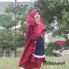 Gamis Anak Hijau Botol MTS Umur 7 Tahun