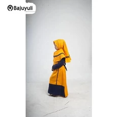 Gamis Anak Kombinasi 2 Warna Ngaji Umur 12 Tahun