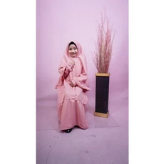 Baju Muslim Anak Dewasa Wanita Gamis Lebaran Paku Payung