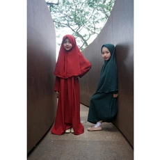 Gamis Anak Dan Ibu Set Jilbab TPQ Paku Payung