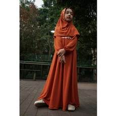Baju Muslim Anak Dewasa Wanita Gamis Polos ASDF