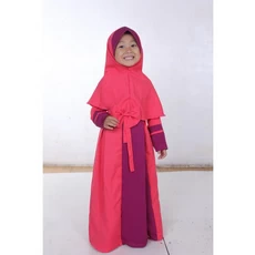 Gamis Anak Toyobo Fodu Premium Royal Polos Paku Payung