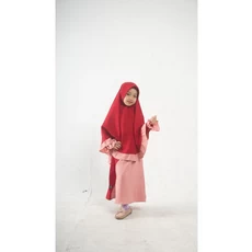 Gamis Anak Perempuan Bahan Katun Polos Dropship