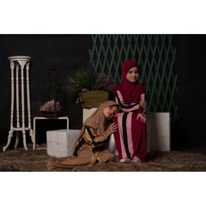 Gamis Anak Syari Bahan Wolfis Modern Labella