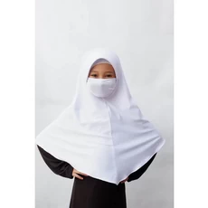 Jilbab Anak Warna Putih TK Rabbani