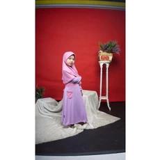 Gamis Syari Anak Usia 10 Brukat Madrasah Reseller