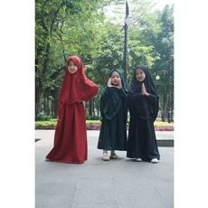 Baju Muslim Anak Dewasa Wanita Gamis Polos Terbaru