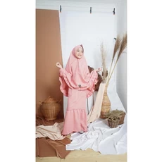 Gamis Tanggung Anak Perempuan 12 Tahun Modern Paku Payung