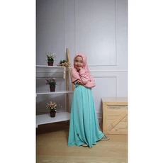 Gamis Anak Bahan Katun Jepang Pakaian Muslim Anak Perempuan Terbaru Aruwais