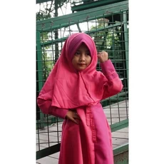 Gamis Anak Kombinasi Kotak Modern Rabbani