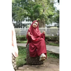 Gamis Anak Syari Set Cadar MI Gratis Ongkir