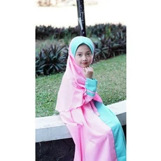 Baju Gamis Anak Kombinasi Polos Grosir