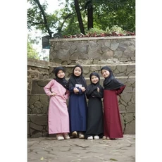 Gamis Anak Hijau Botol Modern 5 Tahun