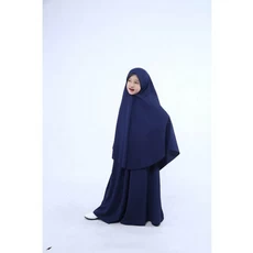 Gamis Anak Jersey Premium Pakaian Muslim Anak Perempuan Santri Remaja