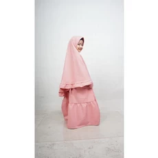 Stelan Gamis Anak Perempuan Bahan Wolfis TPQ 11 Tahun