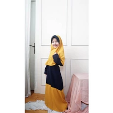Busana Muslim Wanita Gamis Anak Anak Santri 11 Tahun