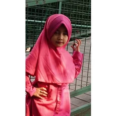 Gamis Anak Set Jersey Polos Paku Payung