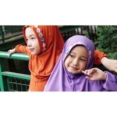 Gamis Anak Ungu Polos 8 Tahun