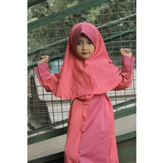 Baju Syari Gamis Anak Tanggung Seragam Dropship