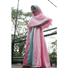 Gamis Syar I Anak Motif Bunga Modern 10 Tahun