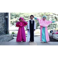 Gamis Anak Brokat Syari 12 Tahun