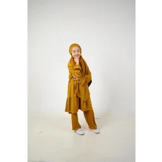 Gamis Anak Jersey Premium Pakaian Muslim Anak Perempuan SD 6 Tahun