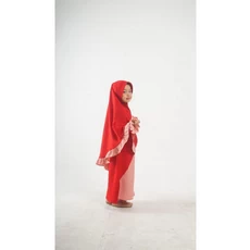 Baju Gamis Anak Perempuan Vega Flower Red Lucu Terbaru