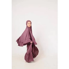 Gamis Anak Polos Dress Muslim Syari 11 Tahun