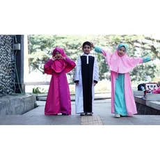 Gamis Anak 5 Th Polos Grosir