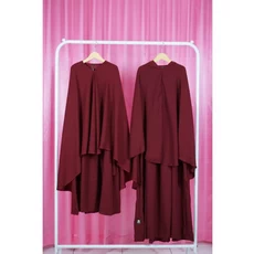 Gamis Anak Hijau Botol Modern Tanggung