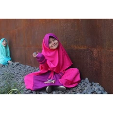 Gamis Anak Perempuan Bahan Katun Niqab Remaja