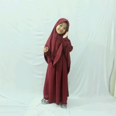 Gamis Anak Dan Ibu Set Jilbab Niqab 5 Tahun