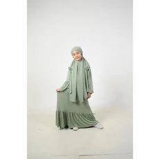 Gamis Anak Katun Cadar 9 Tahun