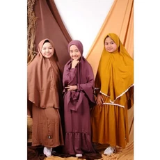 Gamis Couple Anak Dan Ibu Cadar 10 Tahun