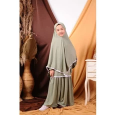 Gamis Katun Anak Syari 8 Tahun