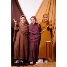 Gamis Anak Jumbo French Khimar Grosir