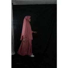 Gamis Katun Anak Niqab 6 Tahun