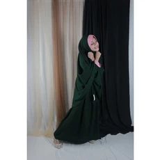 Gamis Kombinasi Anak Perempuan One Set 11 Tahun