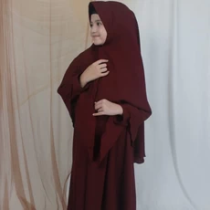 Gamis Anak Polos Kombinasi Murah Promo